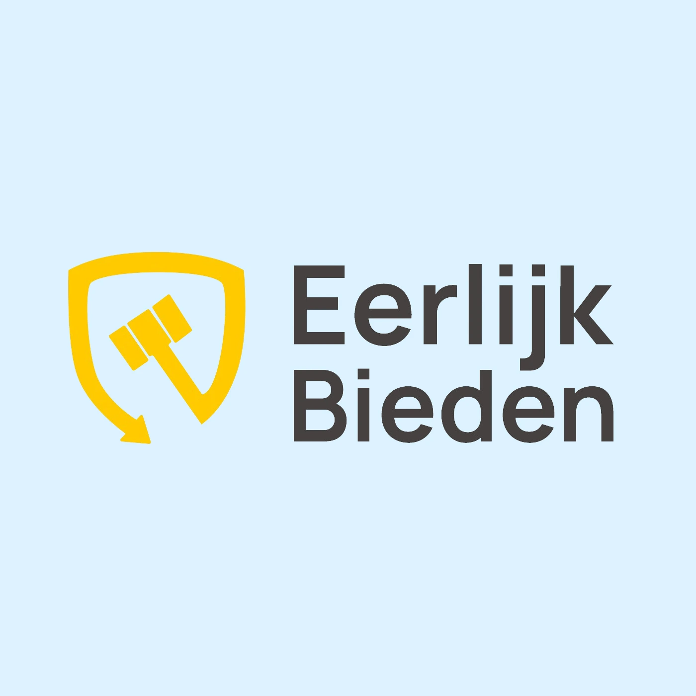 Logo eerlijk bieden blauw